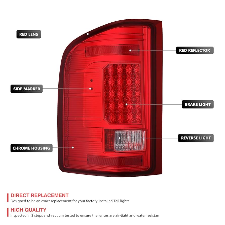 Amazon | DNA Motoring TL-CSIL07-LED-CH-RD LEDテールライト